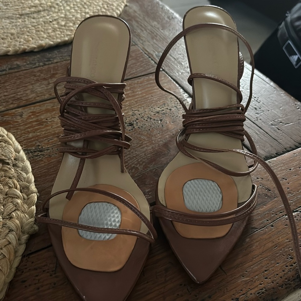 Tony Bianca wrap heel sandals 10